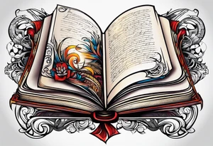 open book tattoo idea