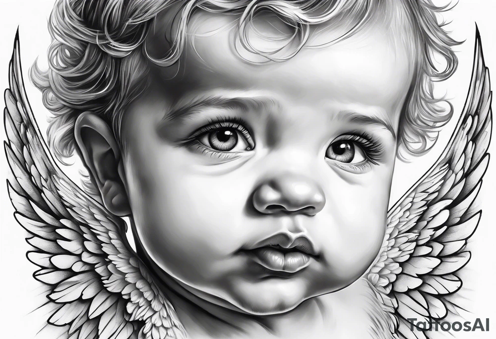 Baby angel tattoo idea