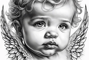 Baby angel tattoo idea