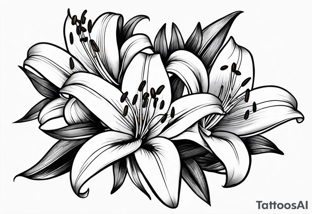Small lily tattoo idea