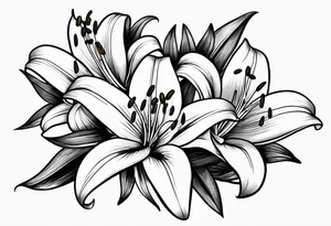 Small lily tattoo idea