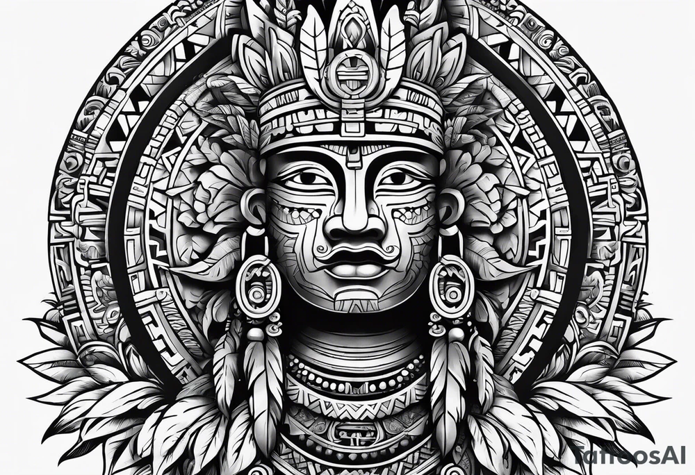 mayan theme tattoo idea