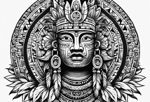 mayan theme tattoo idea