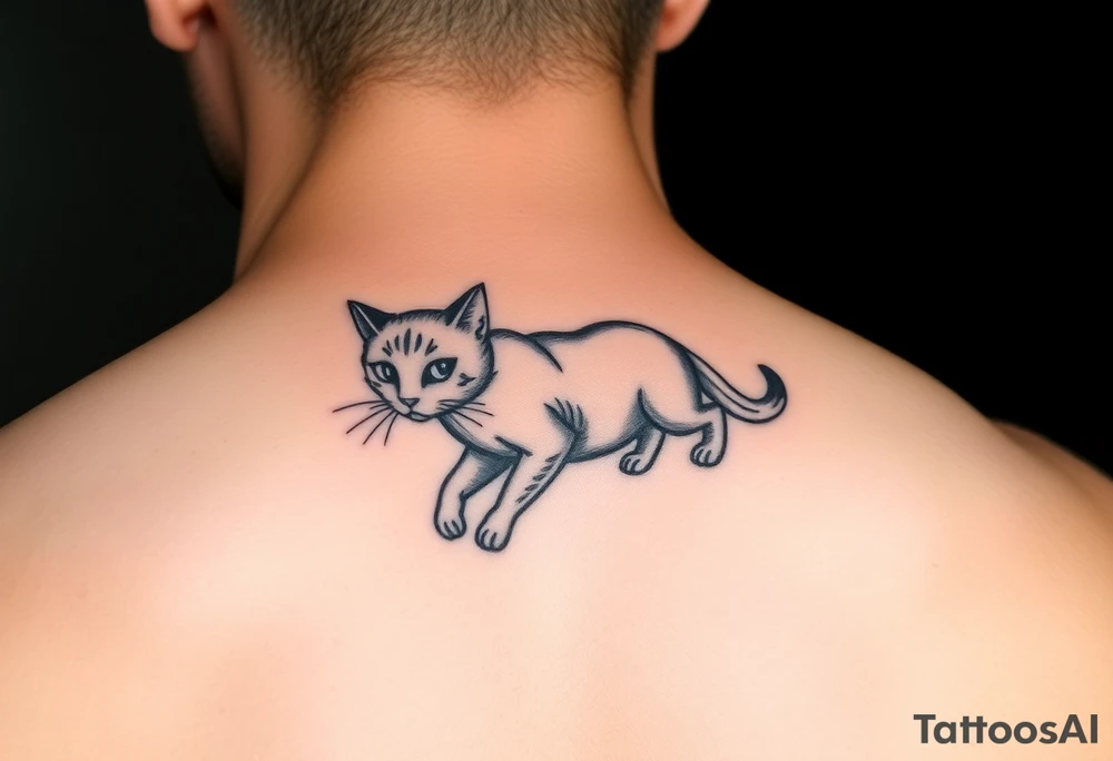 black cat tattoo idea