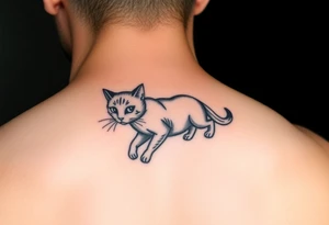 black cat tattoo idea