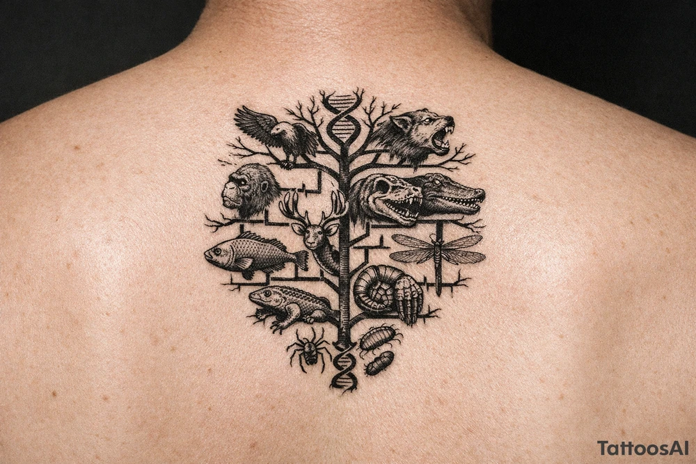 species phylogeny as a tree tattoo idea