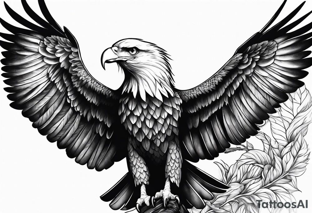 Eagle with compast tattoo idea
