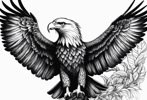 Eagle with compast tattoo idea