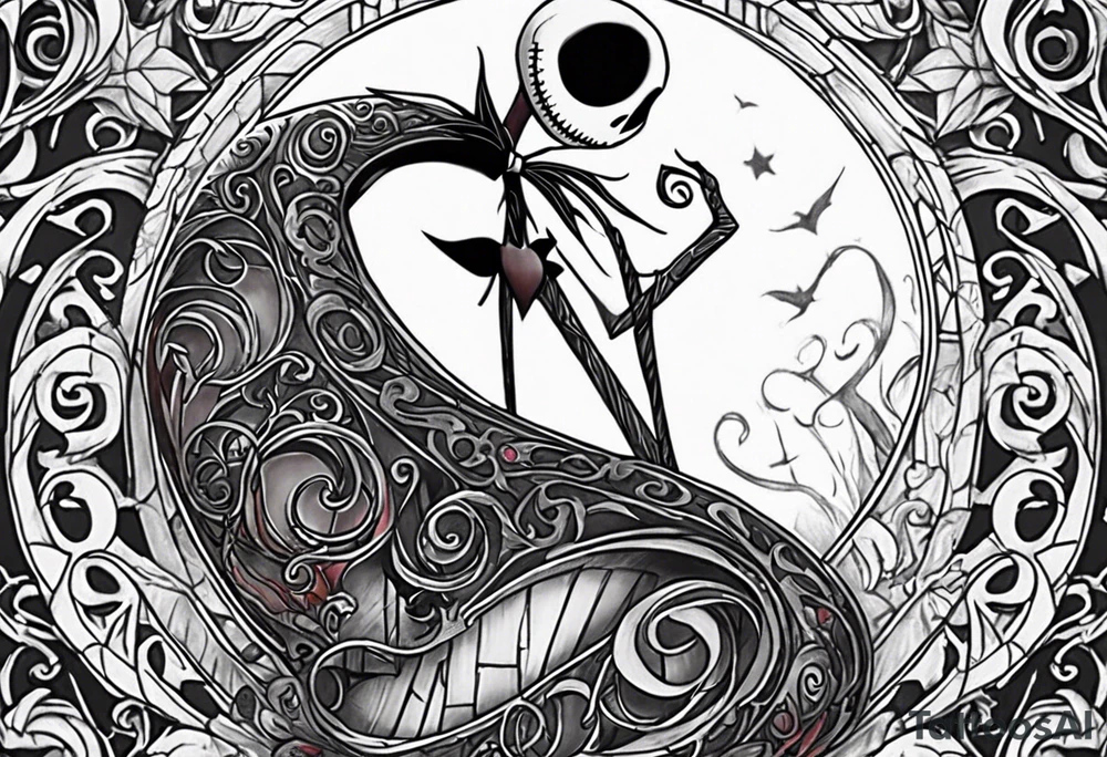 Nightmare before Christmas  statue tattoo idea