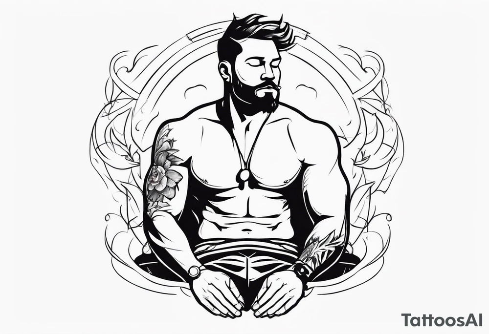 man with big penis tattoo idea