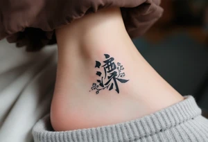 japanese characters for 風 (Kaze) – Wind
Color: Light blue and white, representing movement, freedom, and the natural flow of air. tattoo idea