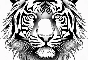 tiger vertical tattoo idea