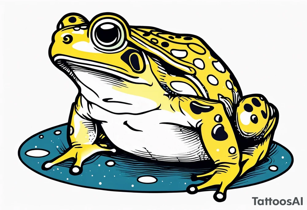 Toad pointing at space tattoo idea