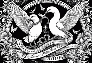 Snake and dove with bible verse Matthew 10:16 included tattoo idea
