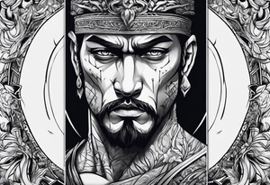 extreme anger pain on elbow tattoo idea