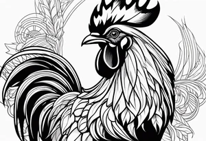 rooster weather vane tattoo idea