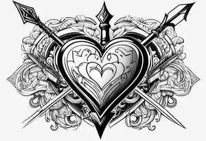 Heart with an arrow through it tattoo idea