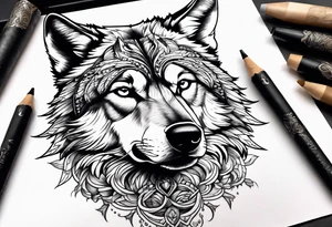 Stoic Wolf tattoo idea
