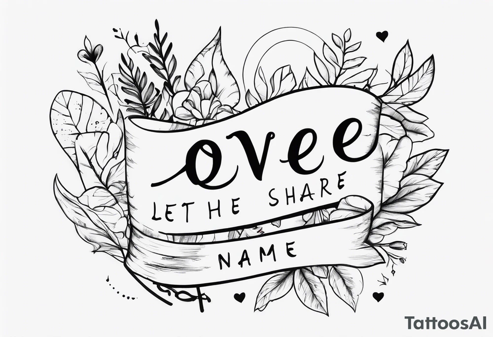 The love that let us share our name tattoo idea