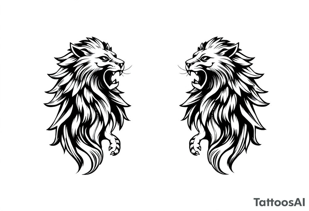 Irish with lions tattoo idea