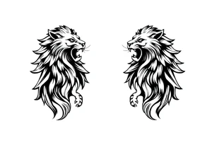 Irish with lions tattoo idea