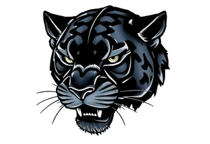 Black Panther head tattoo idea