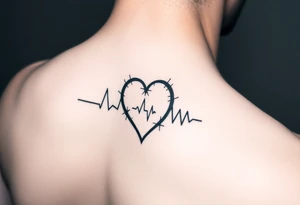 small for ankle - heartbeat pulse voyage tattoo idea