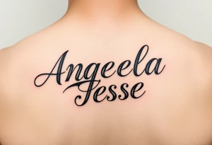 The name Angela and Jesse Combined tattoo idea