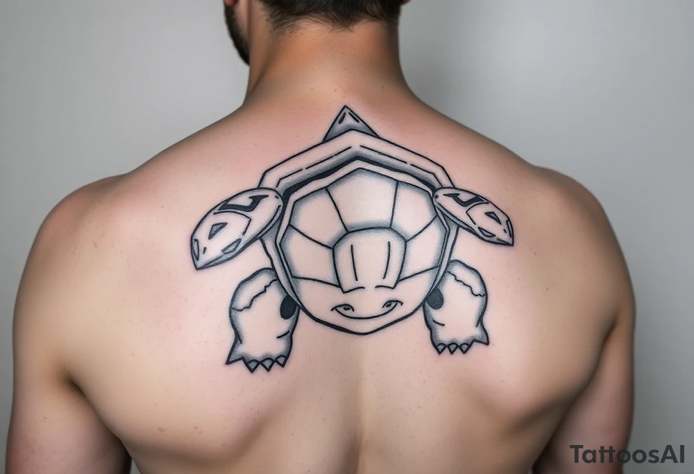 Blastoise pokemon japanese style tattoo idea