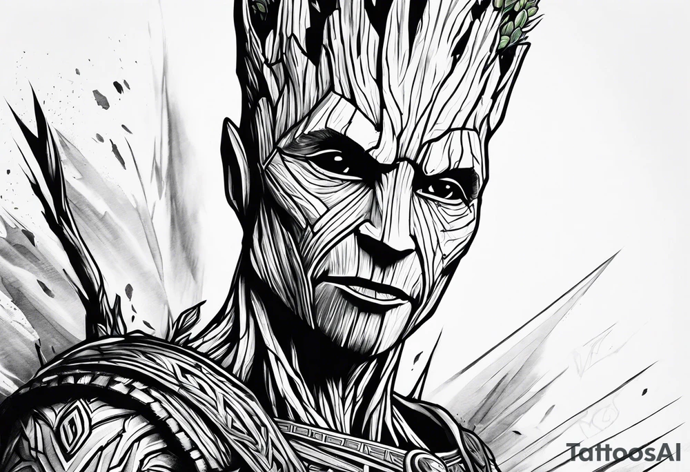 Groot greek warrior tattoo idea