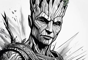 Groot greek warrior tattoo idea