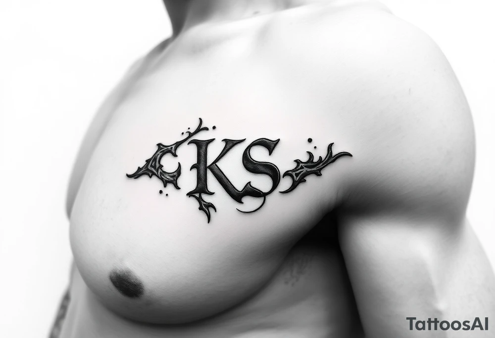 Tatuaje de Hongo que encima  tenga escritas las letras "KS" tattoo idea