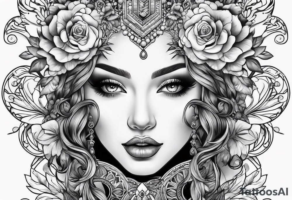 Feminine style tattoo idea