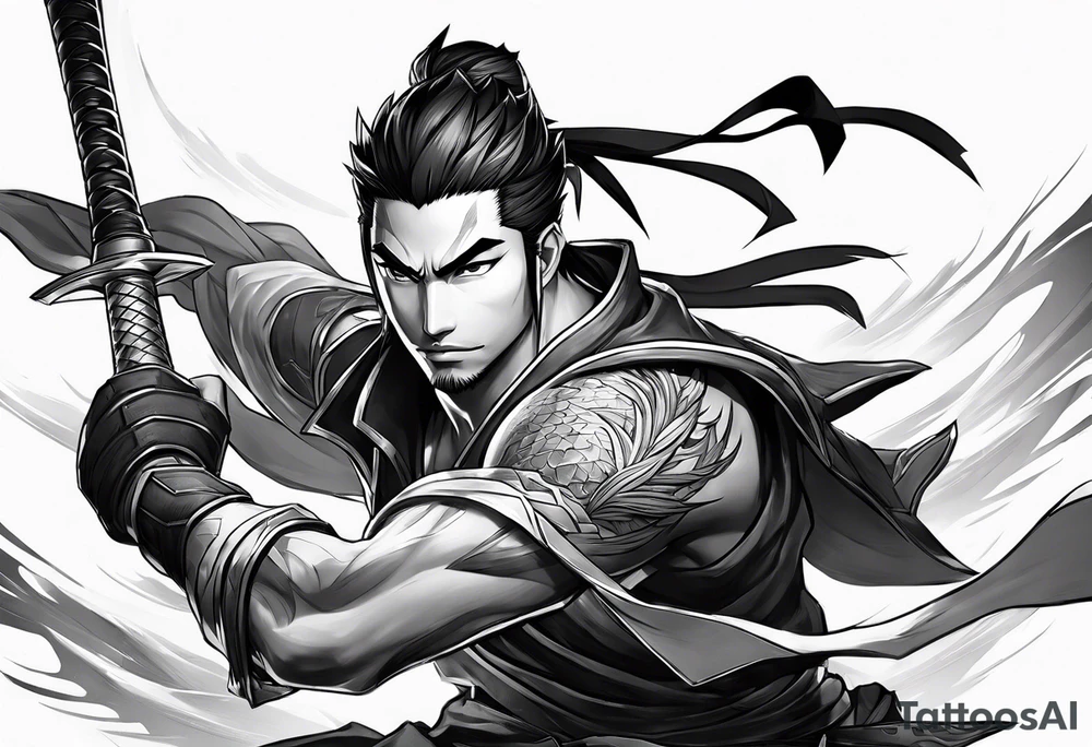 league of legends yasuo simple tattoo idea