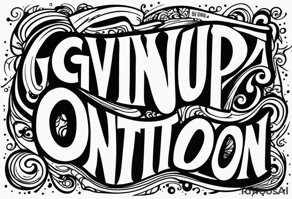Giving up is not an option tattoo idea