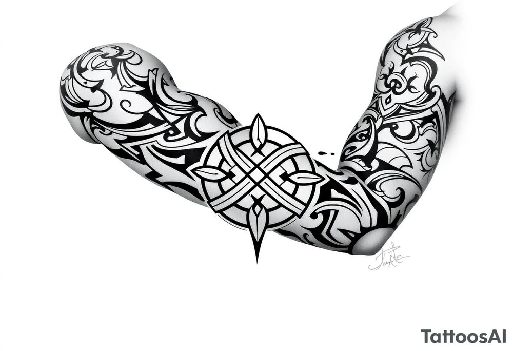 tibetan endless knot tattoo idea