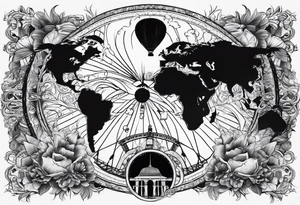 Something that describes a love for travel simple tattoo idea