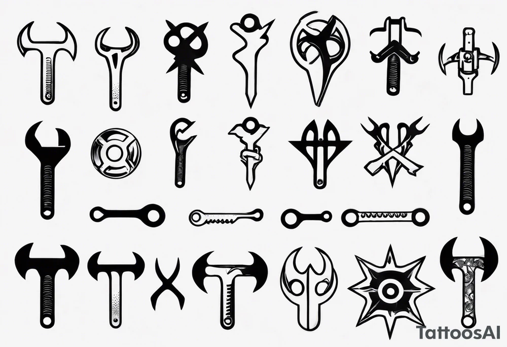 wrench tattoo idea