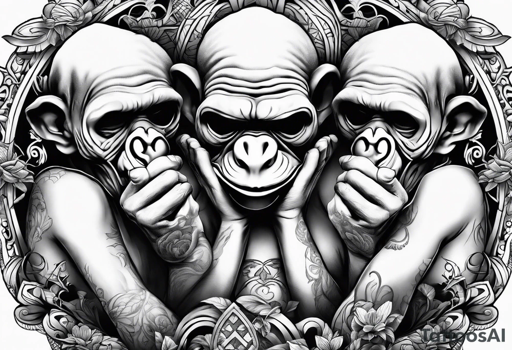 See no evil hear no evil speak no evil tattoo idea