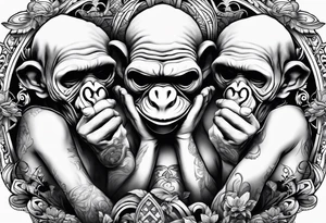 See no evil hear no evil speak no evil tattoo idea