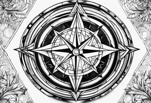 Compass glass broken tattoo idea