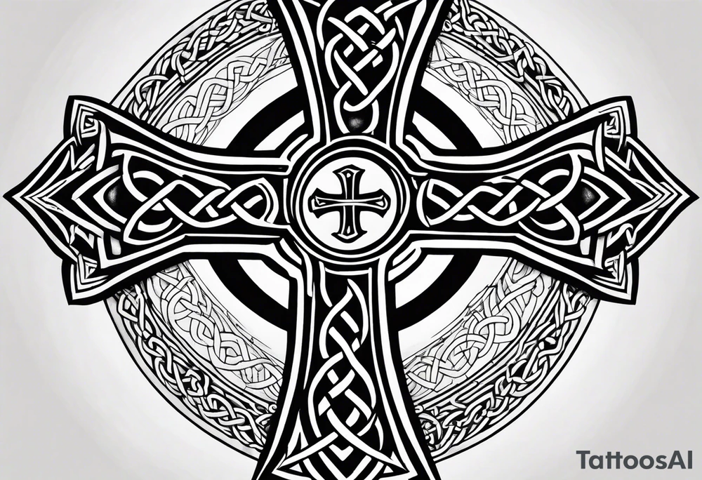 Celtic cross tattoo idea