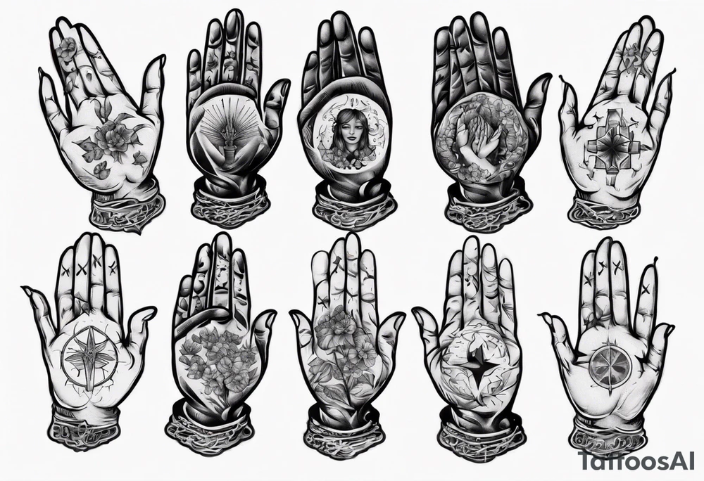 Praying hands tattoo idea