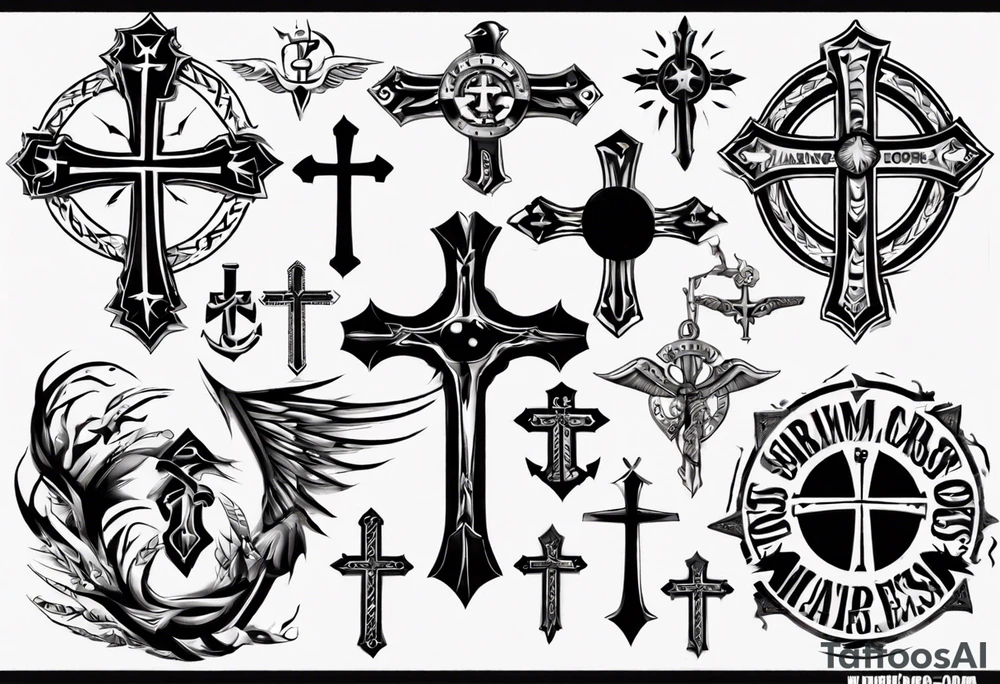 Cross, family, Marine Corps tattoo idea