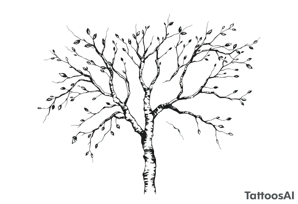 birch tree tattoo idea