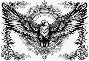 hand print and wings tattoo idea