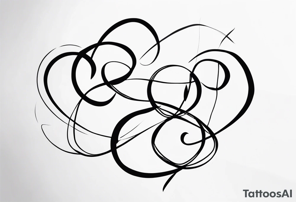 The numbers 20, 5, and 28 intertwined tattoo idea