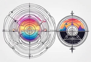 electromagnetic, diffraction phenomena, physics tattoo idea