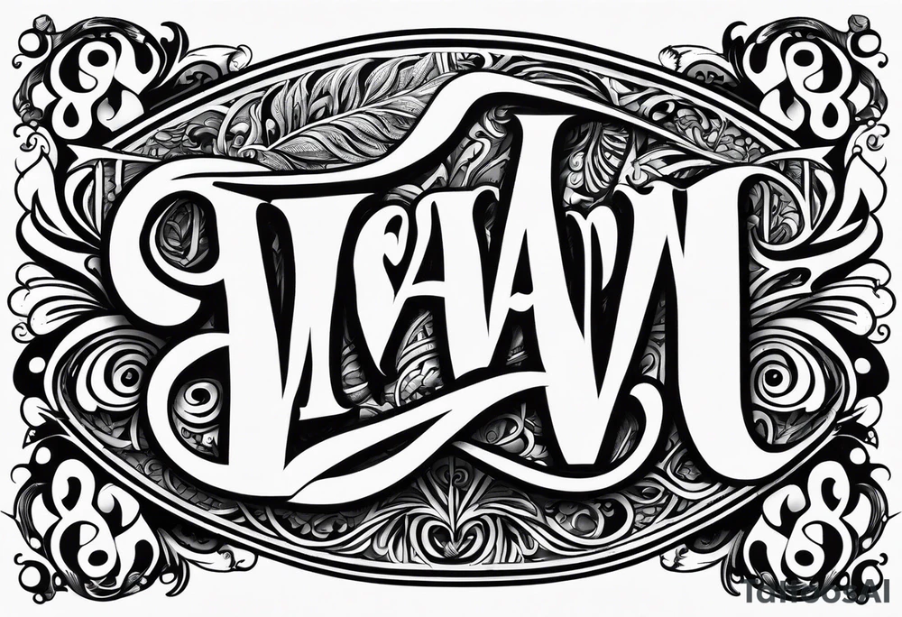 Lettering that says Ivan tattoo idea