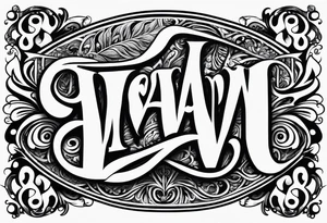 Lettering that says Ivan tattoo idea